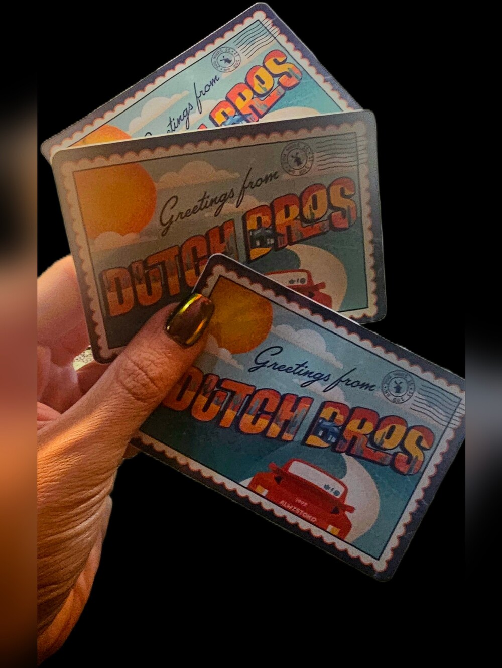 Set of 3✨️ Dutch Bros Limited Edition Stickers NWT Post Card Edition💫 NWT💫